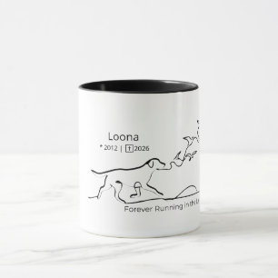 Mug Art de ligne de sympathie mémorial personnalisé po