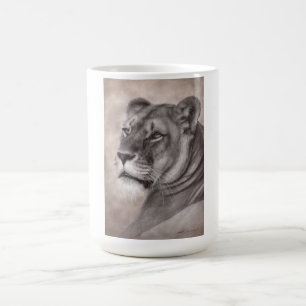 Mug Art de lionne dessiné à la main