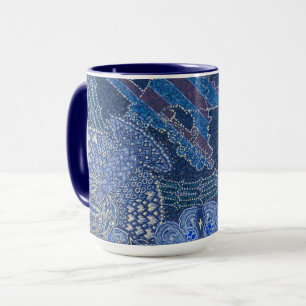 Mug Art de mosaïque ornée bleue, Allemagne