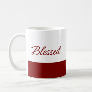 Mug Art de script burgundy béni minimaliste