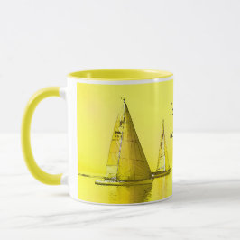 Mug Art de voilier Je préfère être Citation de voilier