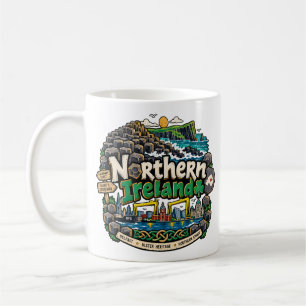 Mug Art de voyage dessiné à la main sur les monuments