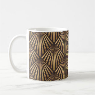 Mug Art Déco Abstrait : Elégance Or.