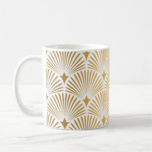 Mug Art Déco : Elégance Gold-White.