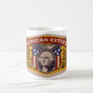 Mug Art d'étiquette de cigare cubain vintage, citoyen 