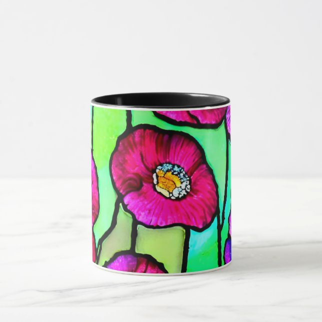 Mug Art en verre d'anémones (Centre)