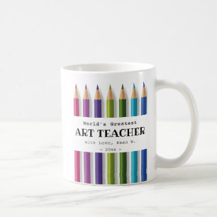 Mug Art enseignant idée cadeau personnalisé