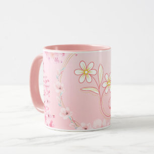 Mug Art Floral Rose, Bénédiction Printanière