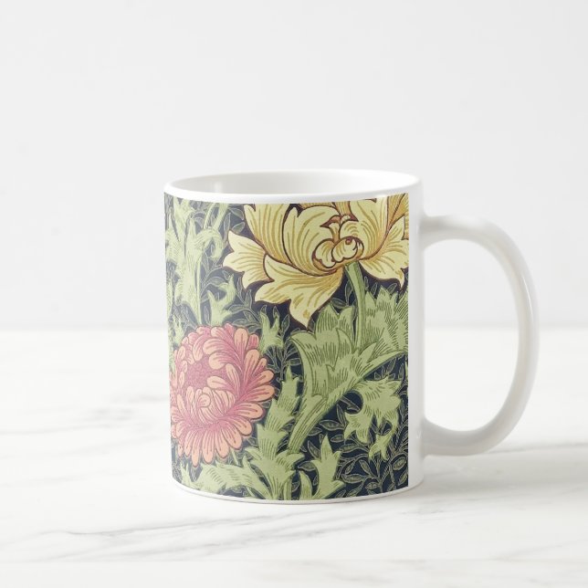 Mug Art floral vintage de chrysanthème de William (Droite)