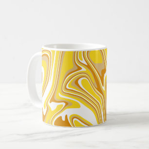 Mug Art fluide abstrait Tourbillon Doré
