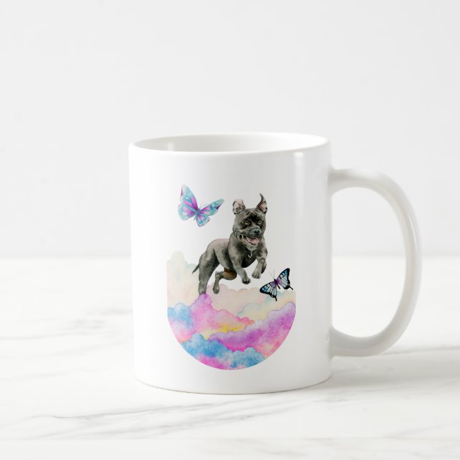 Mug Art lunatique de Terrier de pitbull de chien (Droite)