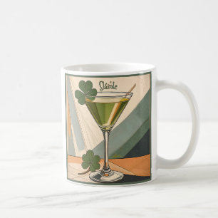 Mug Art milieu du siècle Shamrock Martini Sláinte!