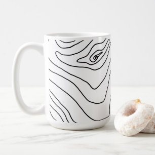 Mug Art minimaliste en ligne noir et blanc Design mode