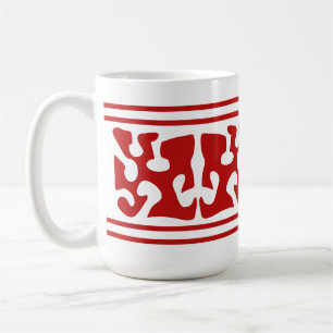 Mug Art moderne en forme rouge Abstrait