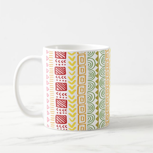 Mug Art Motif Africain des couleurs fraîches des tissu (Gauche)