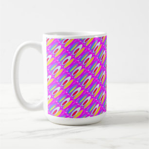 Mug Art motif ovale dans des couleurs mélangées modern