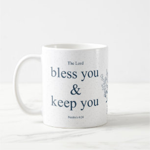 Mug Art mural chrétien fleuri béni
