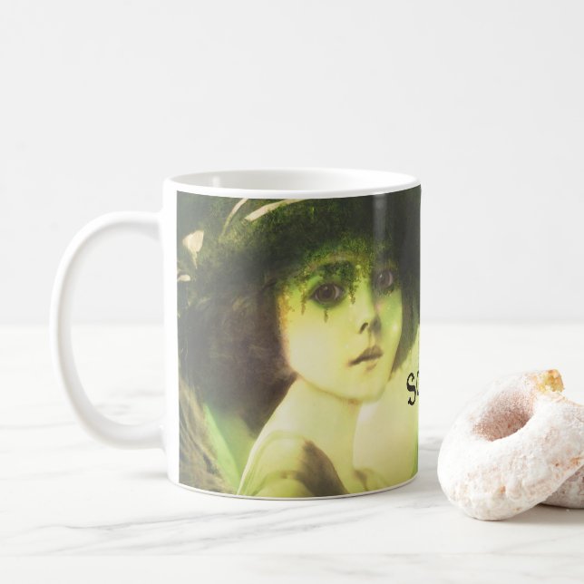 Mug Art mystique de l'Imaginaire de la fée de l'arbre  (Avec donut)