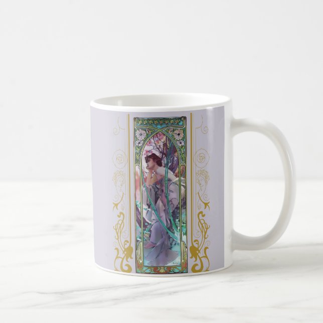 Mug Art Nouveau Alphonse Mucha Soirée Contemplation (Droite)