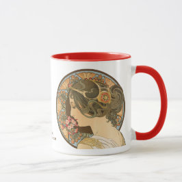 Mug Art Nouveau de la primevère CC0107 d'Alphonse