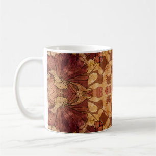 Mug Art nouveau géométrique, motif décoratif.