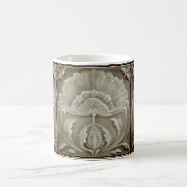 Mug Art nouveau jugendstil carreaux de fleurs design b (Centre)