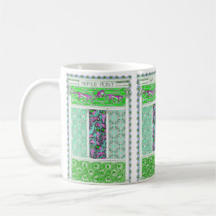 Mug Art nouveau perroquet singe jungle papier tropical