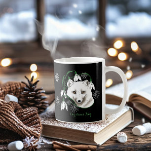 Mug Art Nouveau Renard blanc arctique