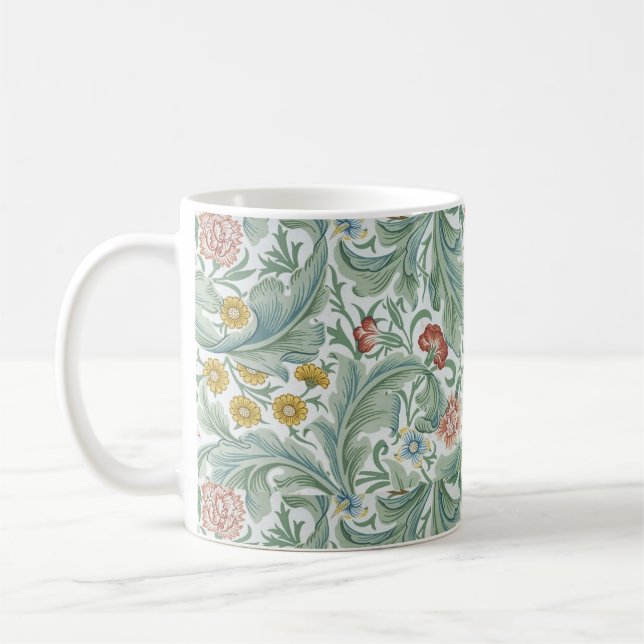 Mug Art nouveau William Morris Leicester Flowers Folia (Gauche)