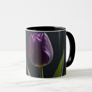 Mug Art numérique de fleur de tulipe pourpre