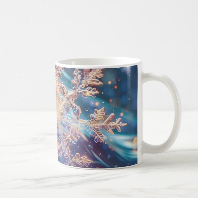 Mug Art numérique Lavande/Blue Christmas Snowflake (Droite)