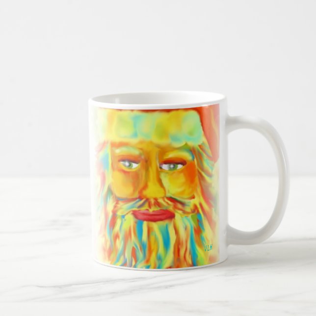 Mug Art numérique Père Noël "de Claus coloré" (Droite)