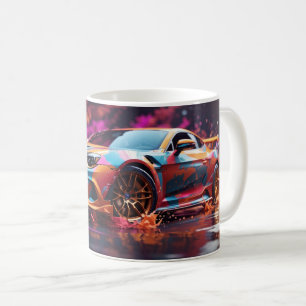 Mug Art numérique Rapide voiture de sport de dérivatio