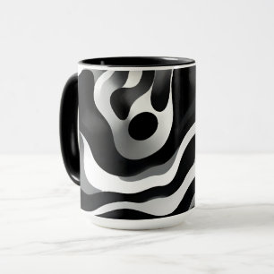 Mug Art Op Vave Noir Et Blanc,