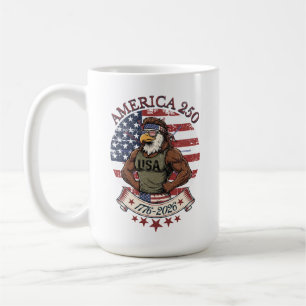 Mug Art patriotique de l'aigle fun America 250 pour le