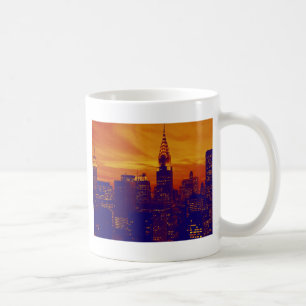 Mug Art pop orange bleu New York City