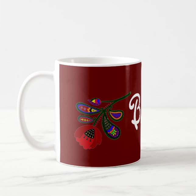 Mug Art populaire d'Ukrainien de pavot (Gauche)