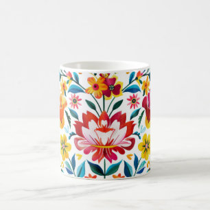 Mug Art populaire mexicain coloré Floral
