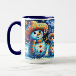 Mug Art populaire mexicain Snowmen Snowman Snow People