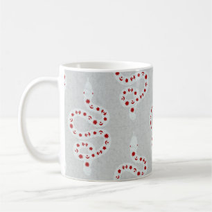 Mug Art populaire texturé grunge sorcière serpent roug
