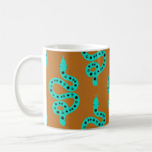 Mug Art populaire texturé grunge sorcière Serpent vert