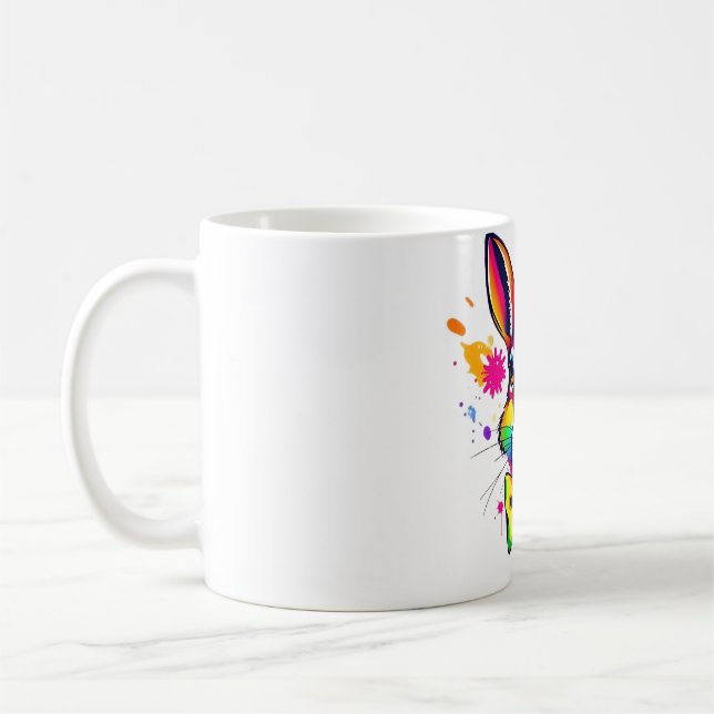 Mug Art Portable : Tête Dhole avec Cravate Bow (Gauche)