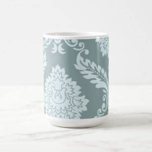 Mug Art Rococo Damassé I Bleu Canard+Turquoise