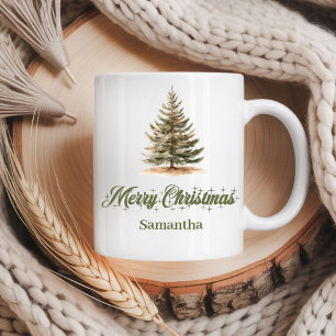 Mug Art scandinave rustique et terreux nom personnalis
