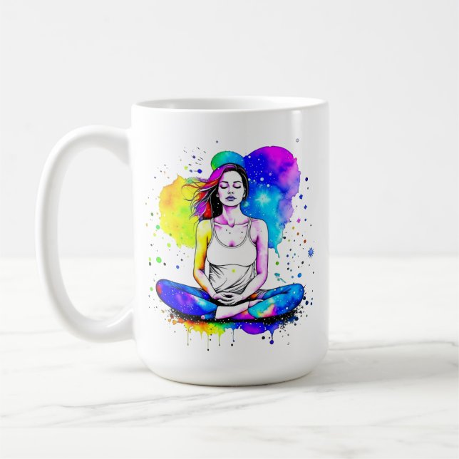 Mug Art Spirituel Lady Méditation Personnalisée (Gauche)