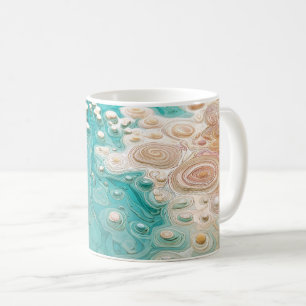 Mug Art topographique océanique abstrait