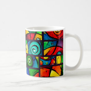 Mug Art tourbillonnant abstrait génial