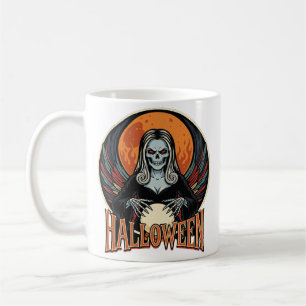 Mug Art Vectoriel Diseuse de Bonne Aventure Squelette 