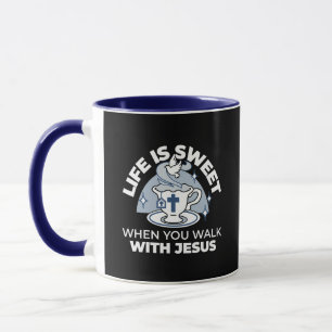 Mug Art Vivant Fidèle - Teacup avec Croix et Dove