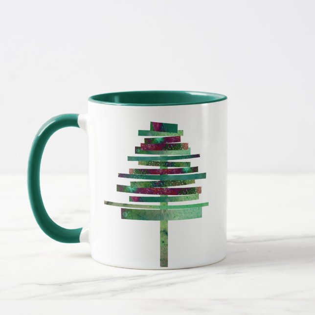 Mug Artisanat moderne sapin de Noël (Gauche)